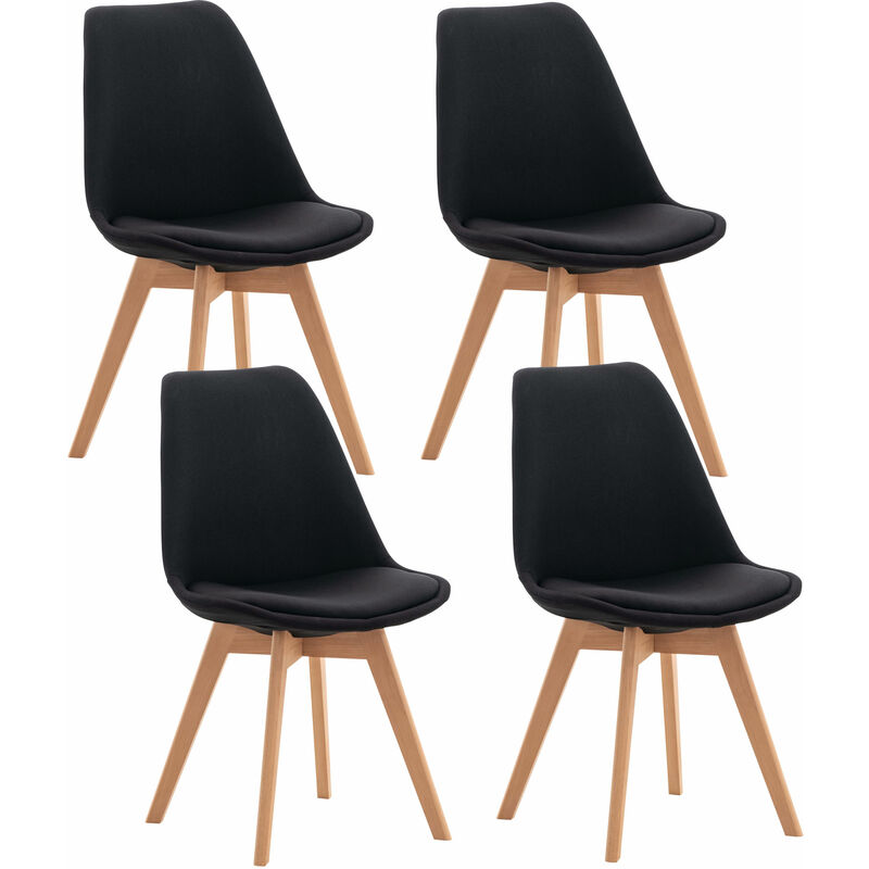 

CLP - Set De 4 Sillas De Comedor Linares Negro Tela