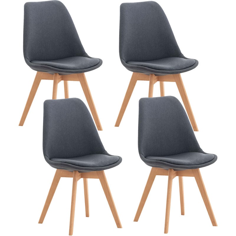 

CLP - Set De 4 Sillas De Comedor Linares Gris oscuro Tela