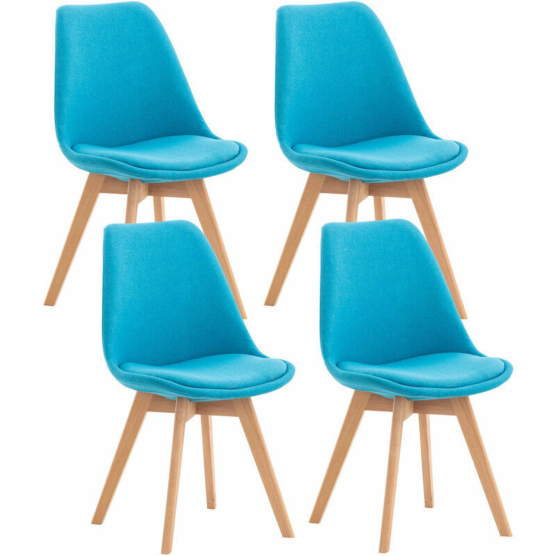 

CLP - Set De 4 Sillas De Comedor Linares Turquesa Tela