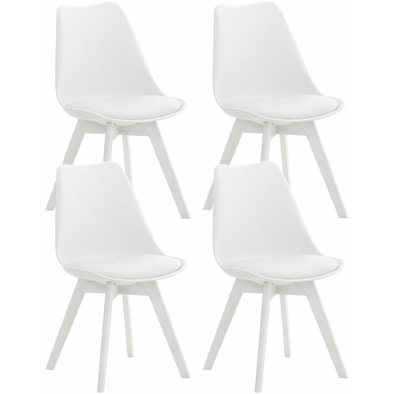 

CLP - Set De 4 Sillas De Comedor Linares Blanco/blanco Plástico
