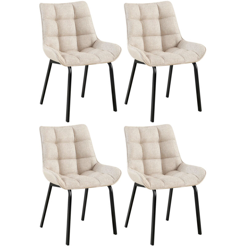 

Set De 4 Sillas De Comedor Saranda Marfil Negro