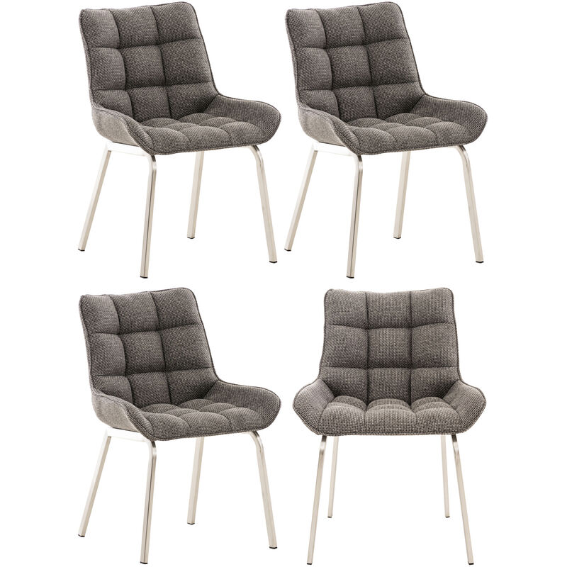 

CLP - Set De 4 Sillas De Comedor Saranda Gris titaneo Acero inoxidable