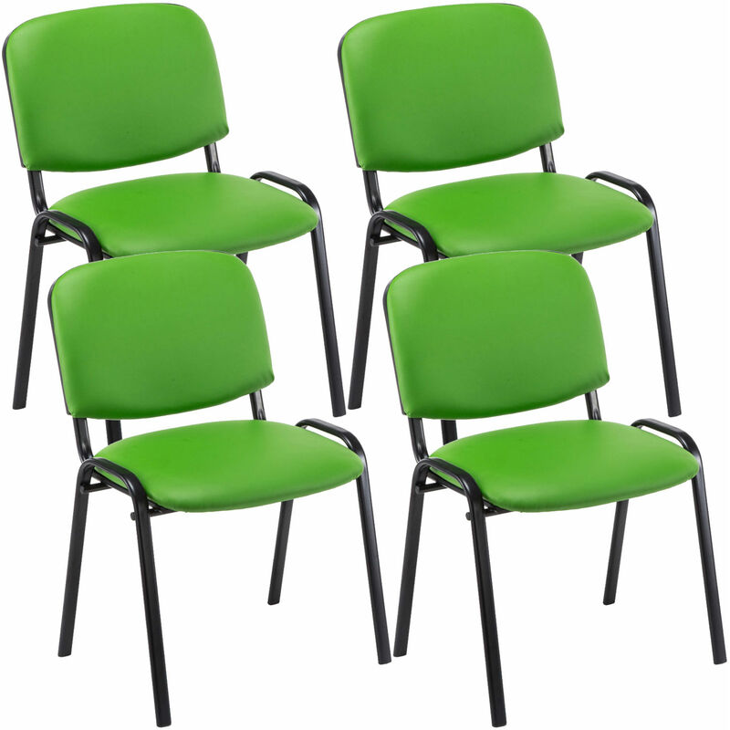 

Set de 4 sillas de reuniones ken en cuero pu verde Rogal