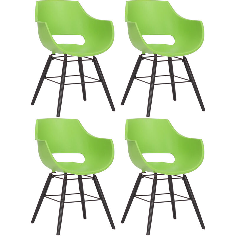 

Set de 4 sillas de salón skien verde,negro Rogal