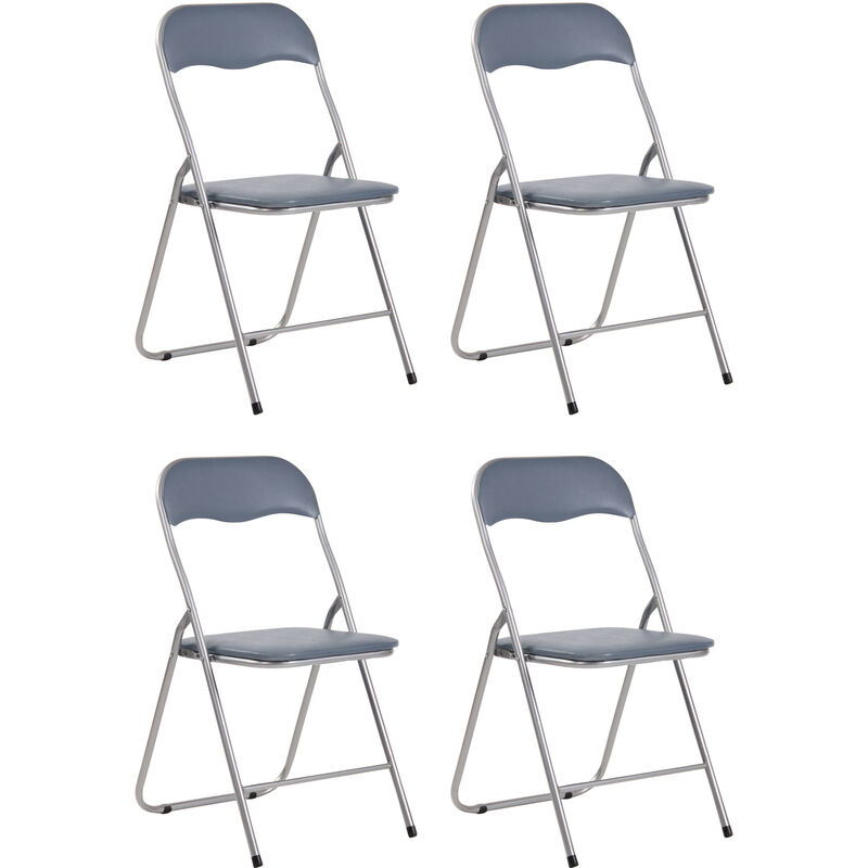 

CLP - Set De 4 Sillas Plegables Felix Gris/Plateado