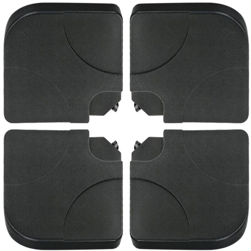 

Lolahome - Set de 4 sujeciones con asa para parasol excéntrico rellenables negras de HDPE de 50x50x7 cm