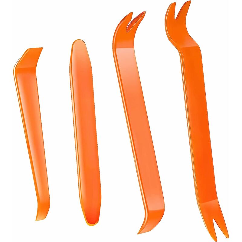 Monly - Set de 4pcs Voiture Audio Outil Démontage Garniture Tableau de Bord Autoradio, Universal Outil Démontage Installation Audio Garniture
