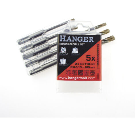 Set de 5 forets à béton THOR SDS Plus à 4 taillants - HANGER - 155763