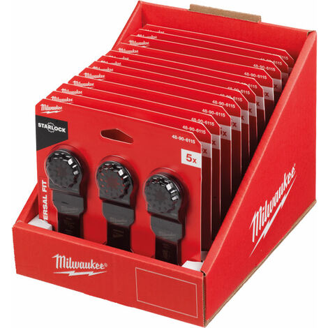 Milwaukee Set de 5 Lames bois pour outil multifonction STARLOCK (48906114)