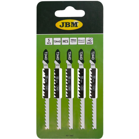 SET DE 5 LAMES DE SCIE SAUTEUSE T244D POUR BOIS POUR REF. 60010  JBM14991