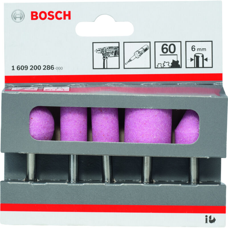 

1609200286 Set de 5 puntas de amolar Soporte 6 mm - Bosch