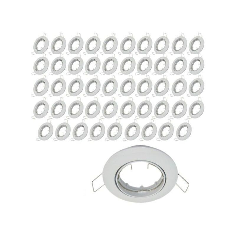 

Set de 50 soportes D82 blancos ajustables.