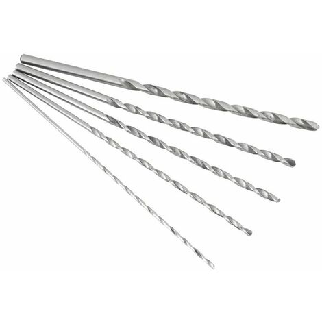 Set de 5pcs Mèches Hélicoïdales en Acier à Haute Vitesse Queue, Ronde 5 Diamètres 2mm, 3mm, 3.5mm, 4mm, 5mm, Longueur 150mm 160mm pour Outils de Forage, Foreuses, Perceuses, Fraiseuses, Tours