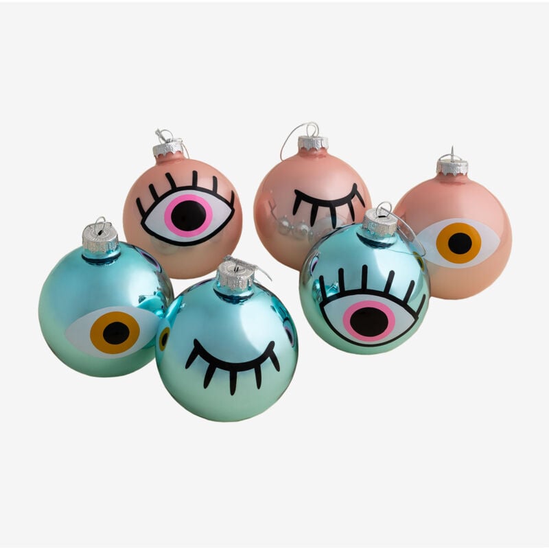 

Set de 6 Adornos de Navidad Eyes SKLUM - Multicolor Fresh