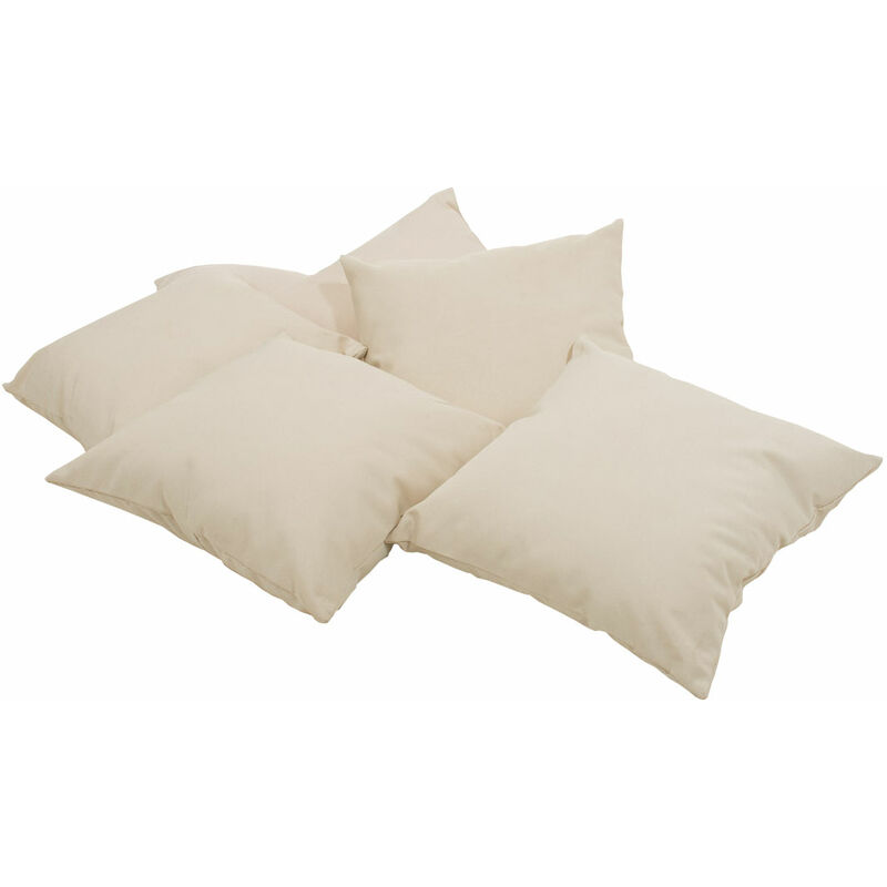 

Set de 6 cojines para muebles lounge blanco crema Rogal