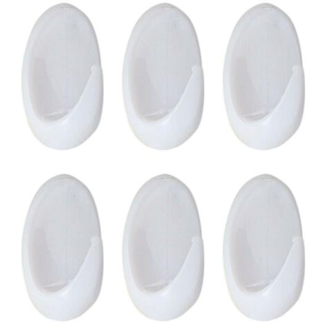 Set de 6 crochets abs 3m - blanc - Tendance