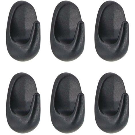 Set de 6 crochets abs 3m - noir - Tendance