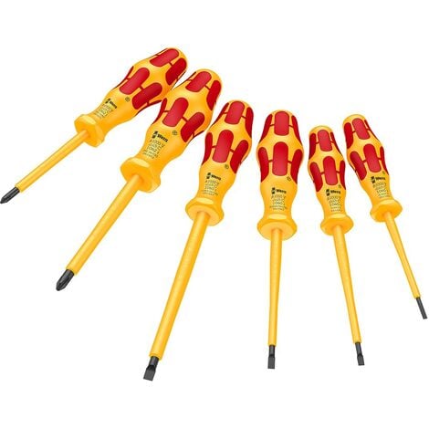 Set de 6 destornilladores aislados Kraftform VDE WERA 1060 i/1062 i/6