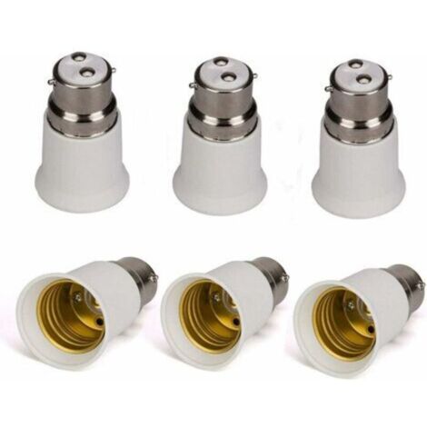 Set de 6 douilles B22 à E27 - kit d'accessoires pour douille d'ampoule LED