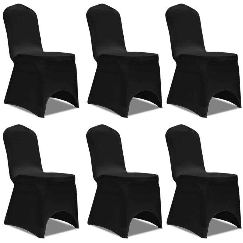 

Set de 6 Fundas ajustadas para sillas, color negro