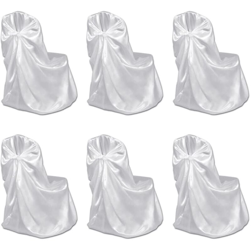 

Youthup - Set de 6 Fundas blancas para sillas, banquetes y bodas - Blanco