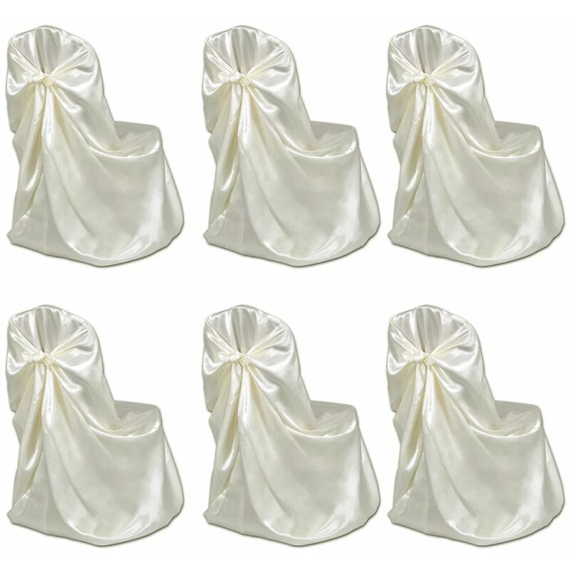 

Set de 6 Fundas de color crema para sillas, banquetes y bodas