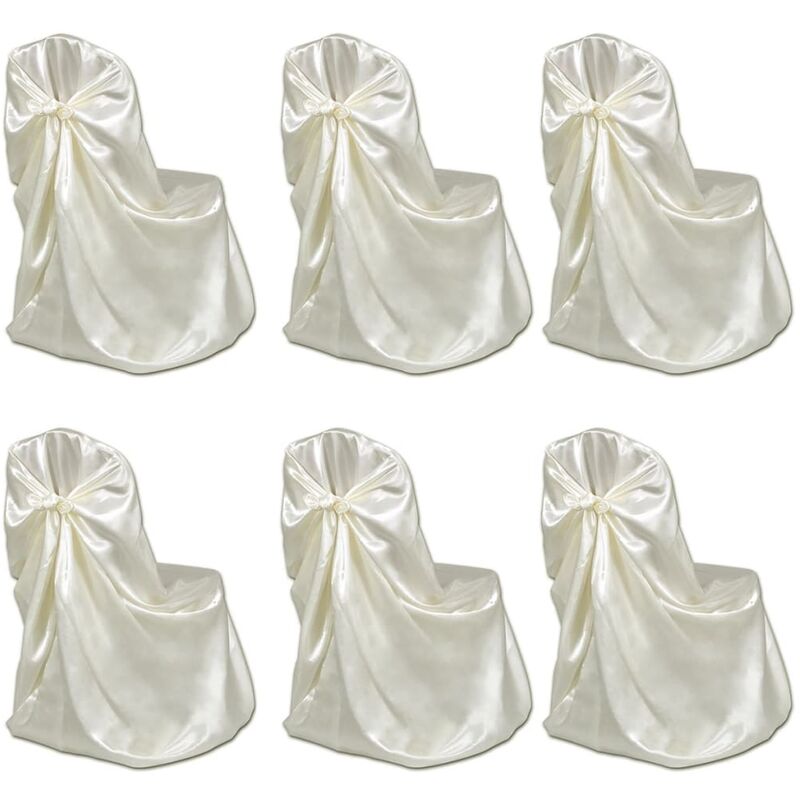 

Youthup - Set de 6 Fundas de color crema para sillas, banquetes y bodas - Crema