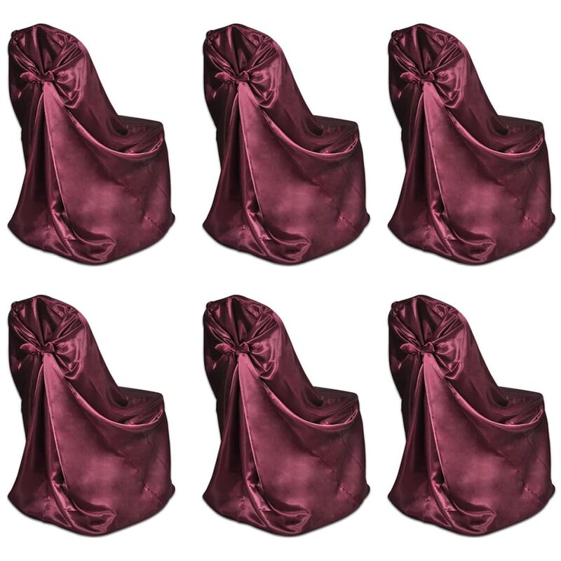 

Youthup - Set de 6 Fundas rojas burdeos para sillas, banquetes y bodas - Rojo