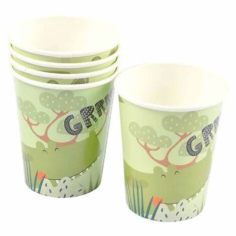 Set de 6 gobelets en carton Crocodile