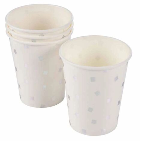 Set de 6 gobelets en papier Silver