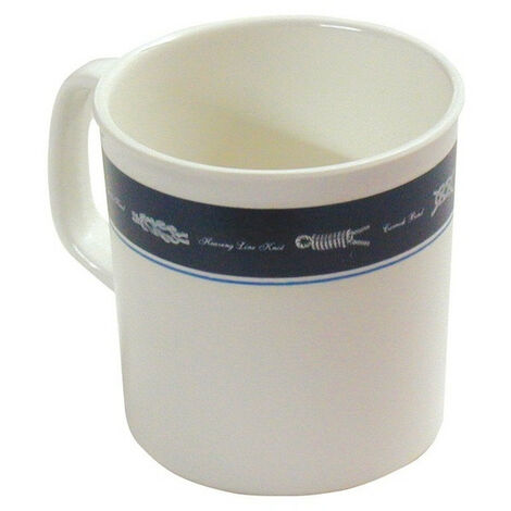 Set de 6 mugs - - blanc/bleu