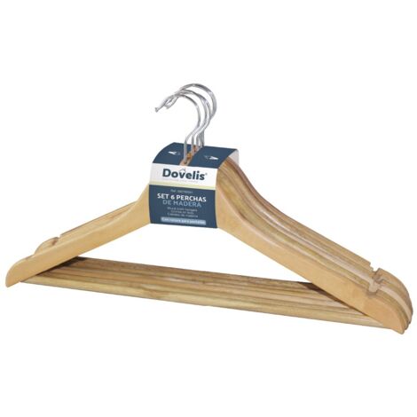 Set de 6 perchas de madera