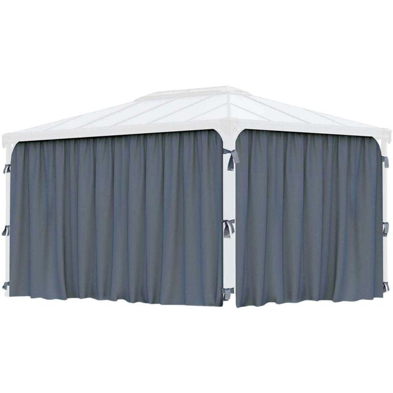 Palram - Rideaux pour tonnelles de jardin rectangulaires Martinique 4.3 m
