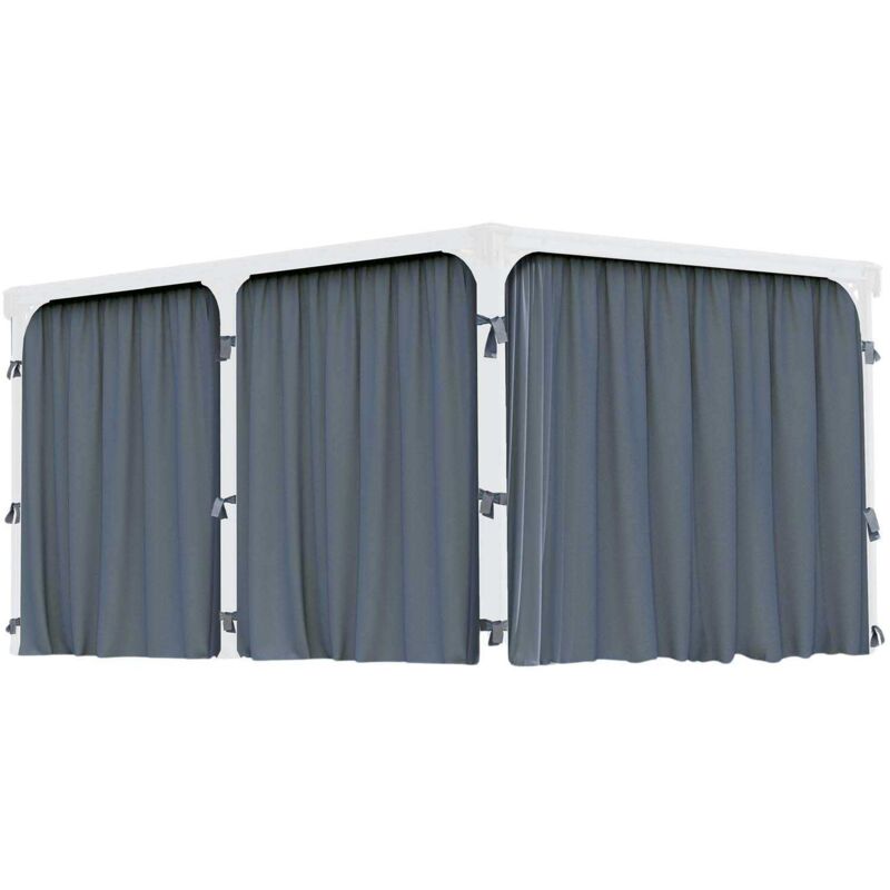 Palram - Rideaux pour tonnelles de jardin rectangulaires Milano et Martinique