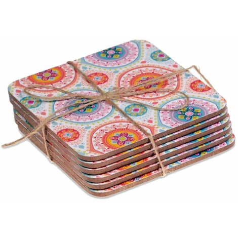 Set de 6 sous-verres Mandalas