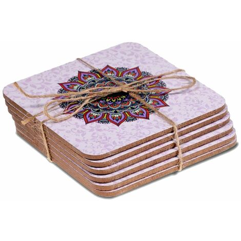Set de 6 sous-verres parme Mandala