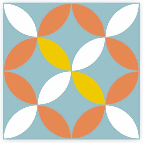 set de 6 stickers à carreaux de ciment 15 x 15 cm