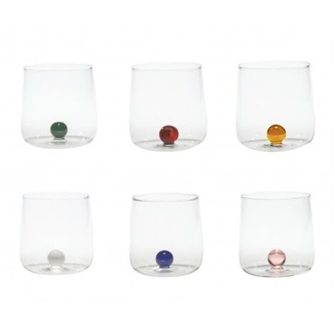 Set de 6 verres borosilicate Bilia Tumbler Zafferano Couleurs Assorties