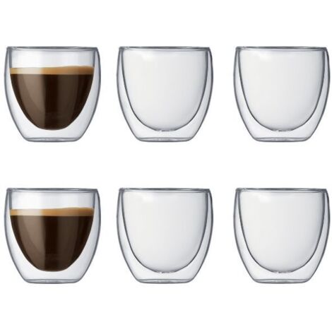 Set de 6 verres double paroi 8cl - Bodum - 4557-10-12