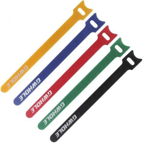 Set de 60 bridas de cable autoajustables, ajustables y reutilizables - 1,2 cm × 18 cm