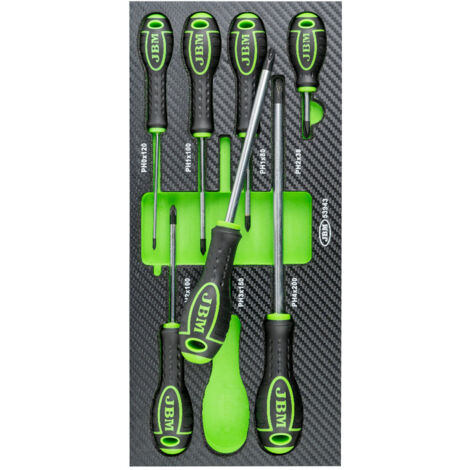 Set de 7 destornilladores cruz con módulo EVA de fibra de carbono  JBM53943