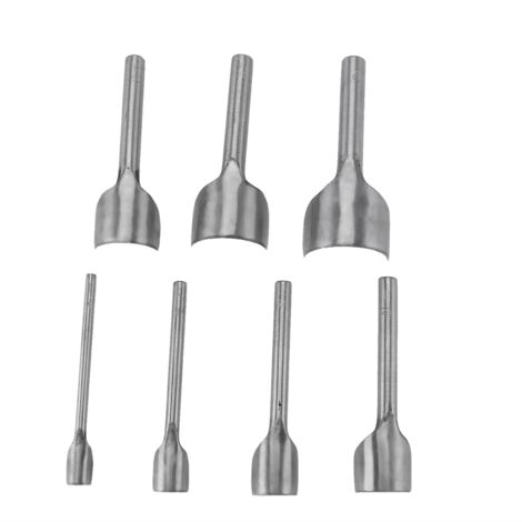Set de 7 emporte-pièces demi-ronde pour cuir, coupe extrémités de ceinture, outil DIY couture cuir maison (10-40mm)