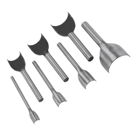 Set de 7 emporte-pièces demi-ronds pour travail du cuir, idéal finitions ceintures et projets DIY (10-40mm)