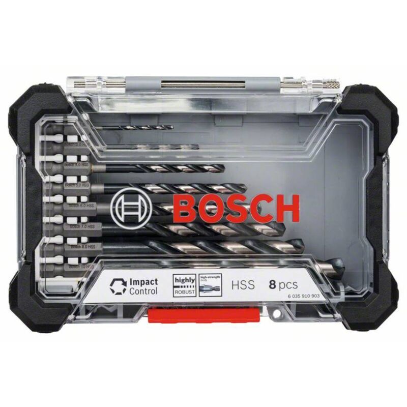 Forets Hélicoïdaux Bosch HSS – Set de 8 Pièces Acier Impact Control - vue 4