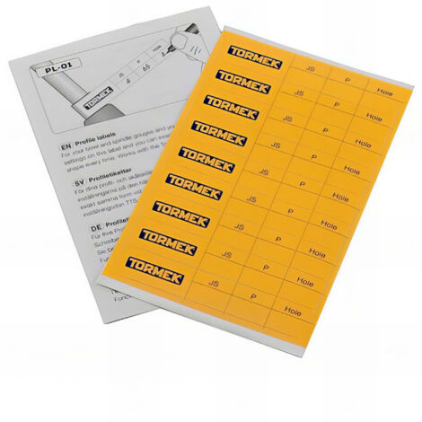 Set de 9 étiquettes mémo profil pour l'affûtage de vos outils - Tormek - PL-01