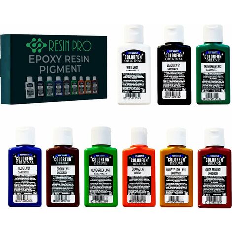Set de 9 pâtes colorantes pastel pour résines époxy et polyuréthane – 9 x 25 ml – Mélange de couleurs pour teintes personnalisées – Resin Pro
