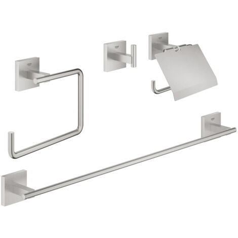 Set de accesorios 4 en 1 GROHE Start Cube supersteel