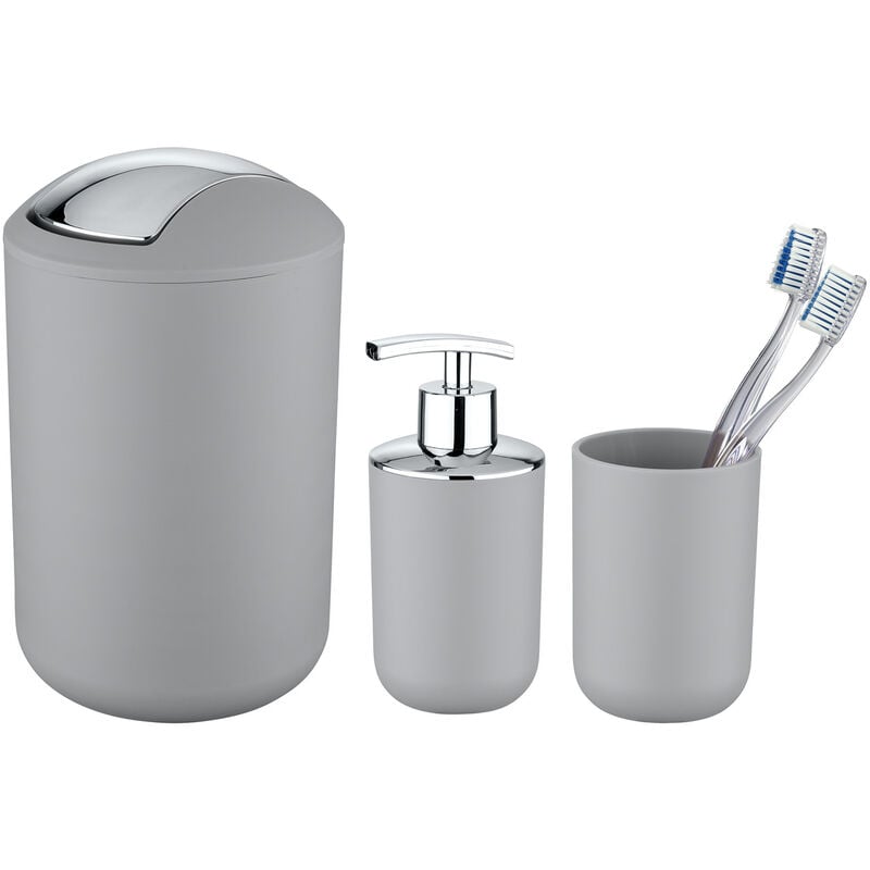 

Wenko - Set de accesorios de baño Brasil gris