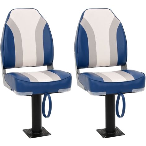 Set de asientos plegables para barco 4 uds con respaldo alto