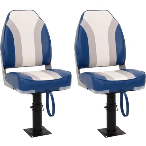 Set de asientos plegables para barco 4 uds con respaldo alto